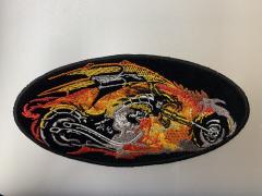 Flame Motorcycle Monster Patch